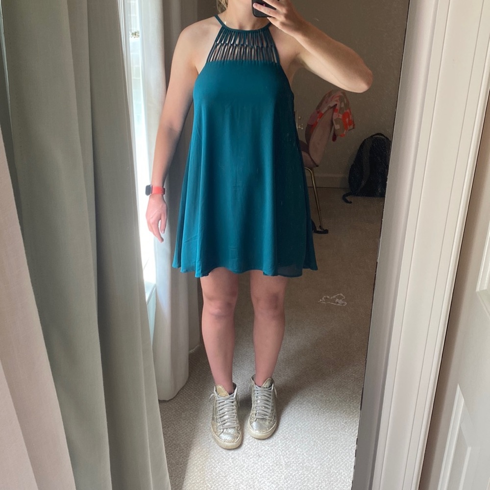 Dark green mini dress! Size Small